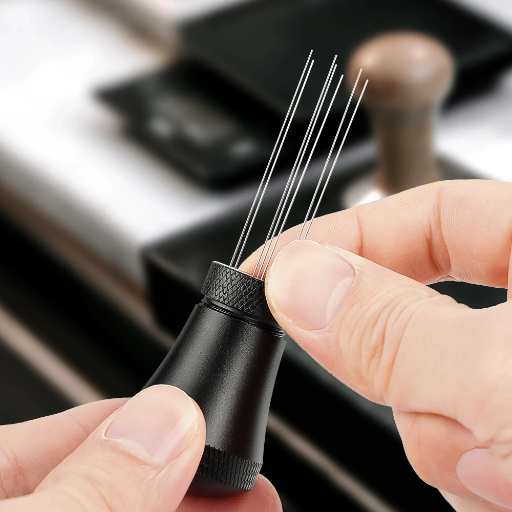 icafilas Stainless Steel Magnetic Coffee Suction Powder Needle Coffee Needle Powder Coffee Handle Mixer Cloth Powder Needle