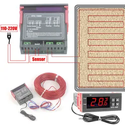 110V-220V Greenhouse Nursery Bed Heating Wire+Temperature Controller Soil/Ground Heating Cable Garden Plant Winter Keep Warm