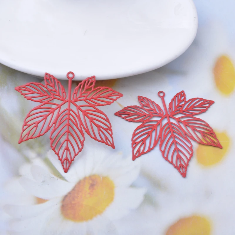 20 Stück AB7451 Messing Goldene Ahornblätter Anhänger Bunte Charms DIY Schmuck Ohrringe Herstellung – Detail 8