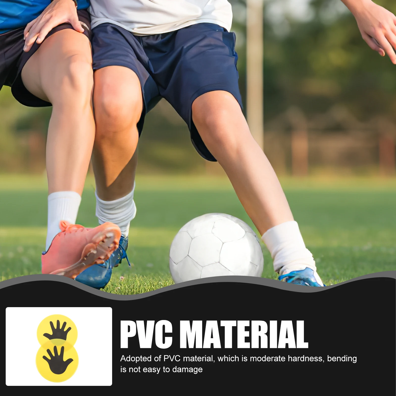 

2 Pcs Football Palm Landmark Mat Training Tool Soccer Floor Markers Flat The Sign Accessories Discs