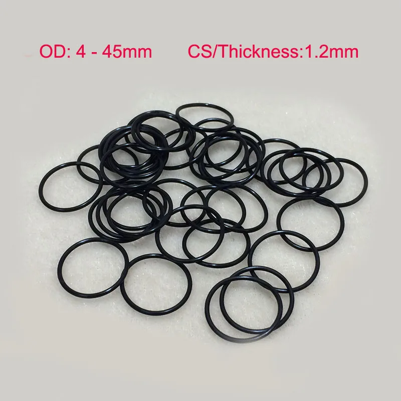 

NBR rubber O ring O-ring Seal Rubber Gaskets CS 1.2mm x OD 4 5 6 7 8 9 10 11 12 13 14 15 16 17 20 21 22 23 24 25 26 27 to 45mm