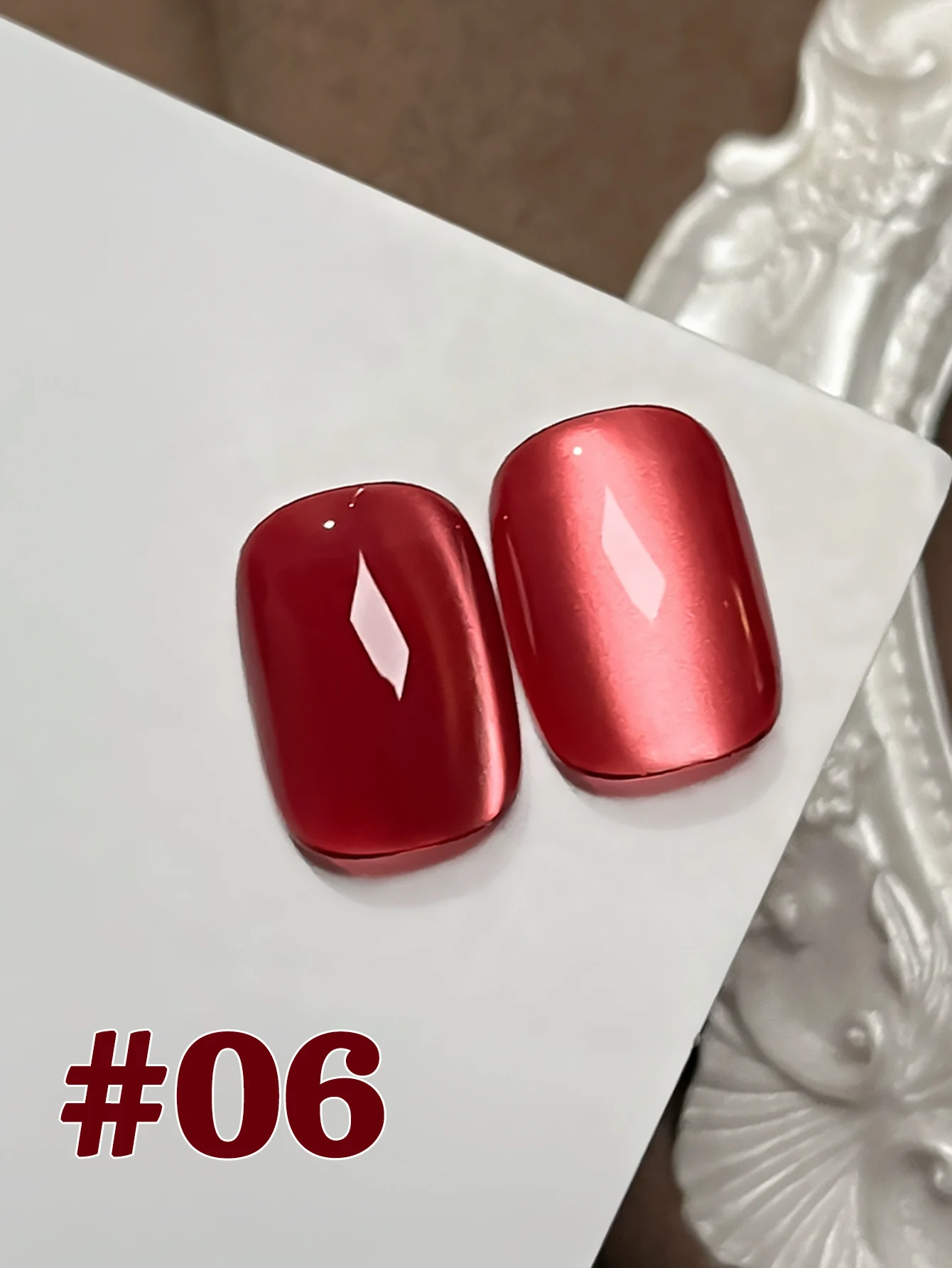 1-12pcs WS Autumn Winter Top Selling Nail Art Red Nails Blue Nails Gold Millard Glass Bead Cat Eye Gel Nail Polish Nail Salon