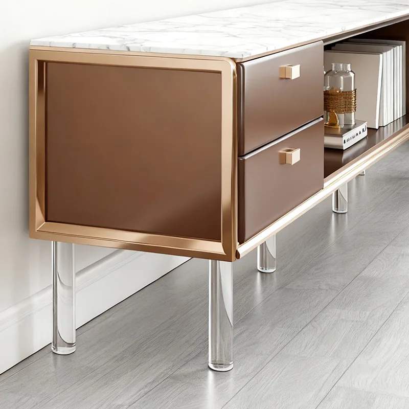 Transparent acrylic leg TV cabinet hanging leg furniture heightening leg bathroom cabinet can be adjusted without punching