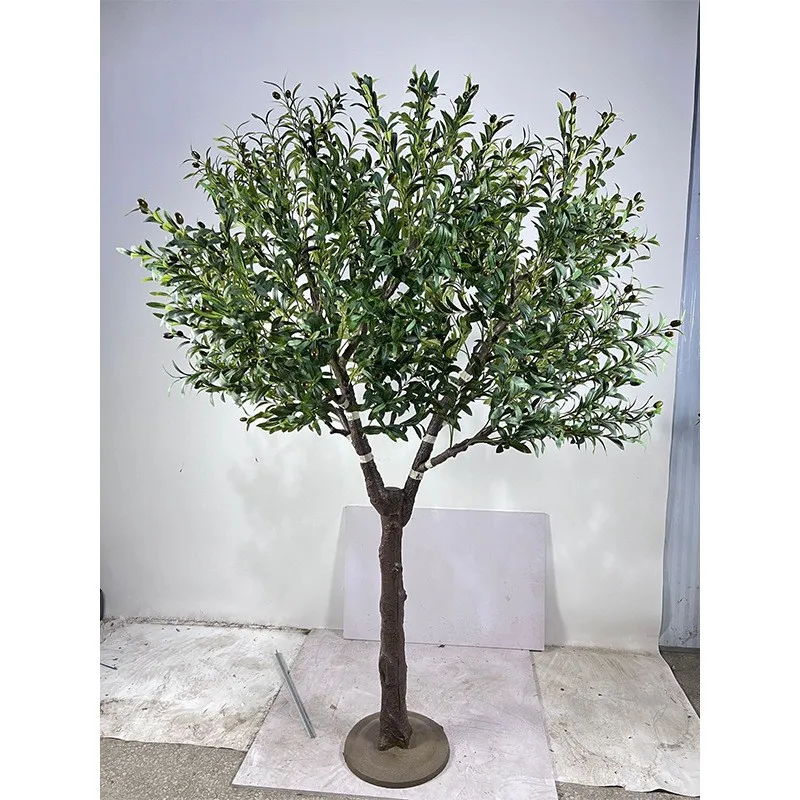 Grand arbre à olive simulé, arbre décoratif pour centres commerciaux et hôtels, arbre à olive artifi