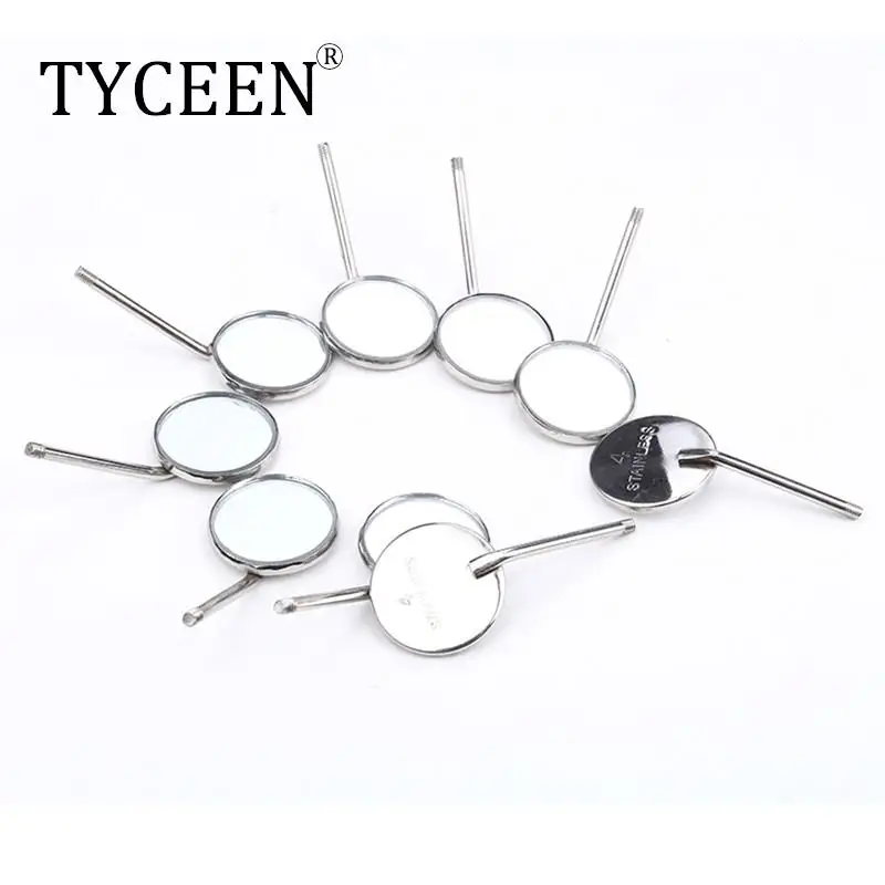 50pcs/lot Dental Exam Mirror Head Mouth Reflector Oral Endoscope Mirrors Head Stainless Steel 4# 5# Tooth Whitening Tool