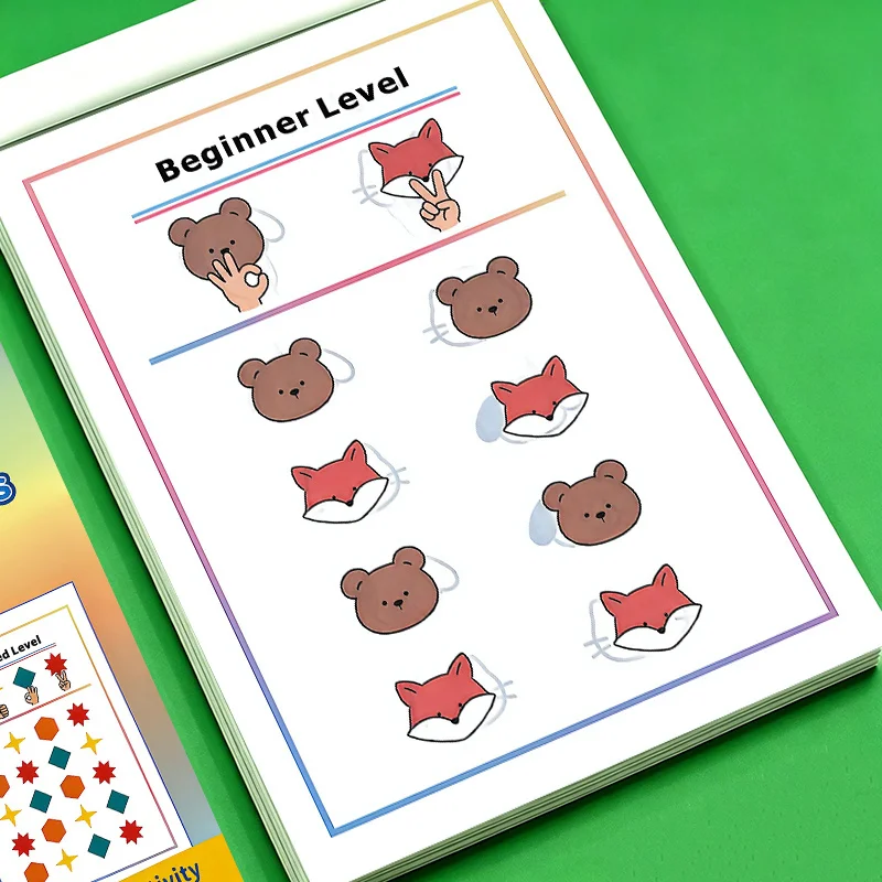 Brain Gym Activities Workbook 32 Pages, Kids Hand-Eye Coordination Training Educational Learning Focus & Reaction Exercises Book