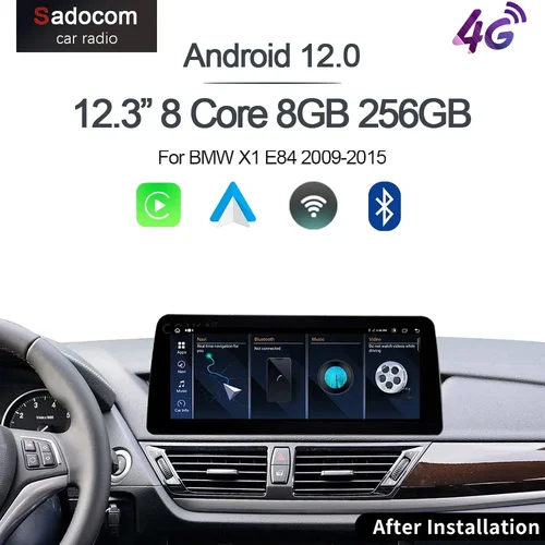 カーGPSマルチメディアラジオ,プレーヤー付きラジオ,ステレオオーディオ,wifi,BMW x1,e84,12.0-256,2009インチ,Android 2015,8g 12.3g