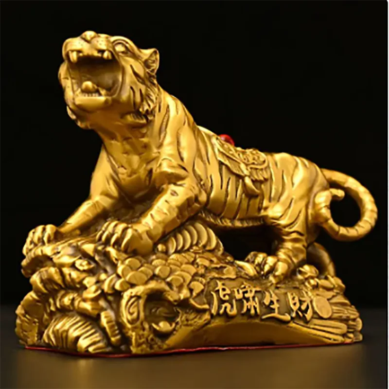 

All Copper Chinese Zodiac Tiger Tiger Roaring Brings Wealth Home Office Desktop Fortune Gold Tiger Ornaments Auspicious Objects