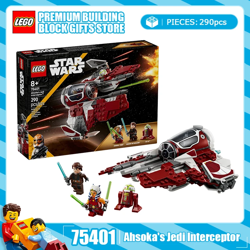 

LEGO Building Blocks Star Wars Series 75401 75410 Asoka's Jedi Interceptor Children's Puzzle Building Blocks Toy Gift