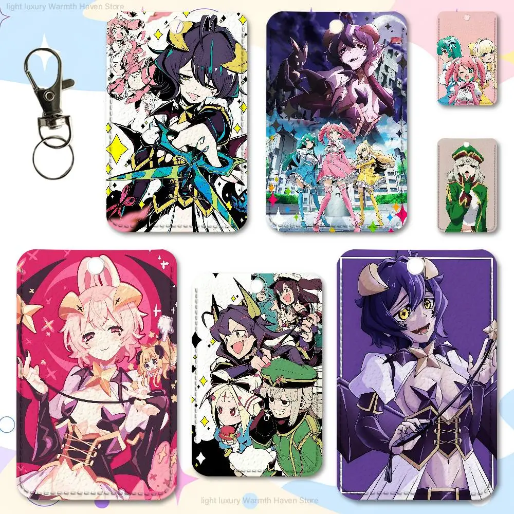 

M-Mahou Shoujo ni A-Akogarete Premium PU Leather Card for Daily Use Holder Card Case with Metal Carabiner Customizable Design
