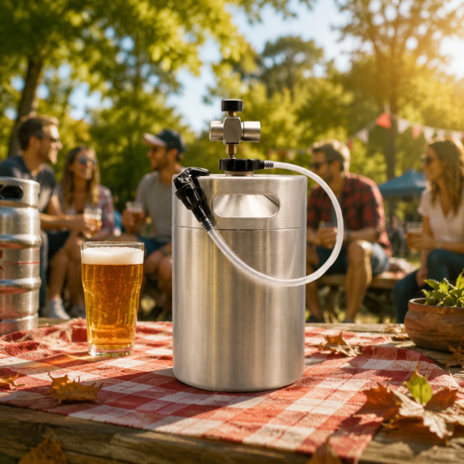 Mini Keg Tap Kit Portable Beer Keg Dispensing Kit Beer Line Assembly Long-Lasting Faucet Flexible for Homebrewers, Home Bar