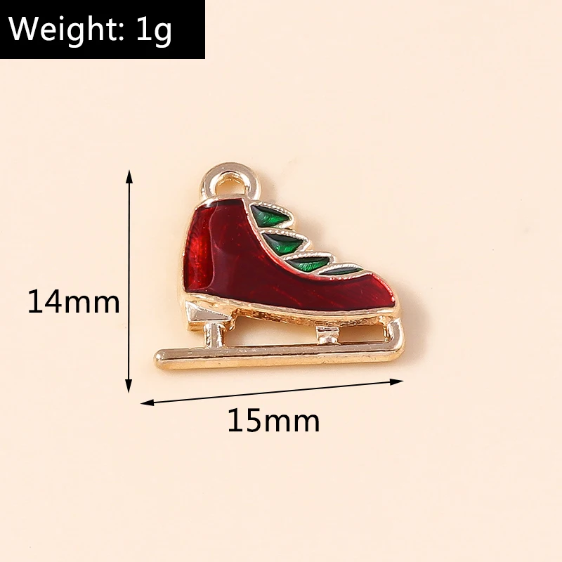 10 stücke Emaille Weihnachten Charme Lebkuchen mann Schneeflocke Schneemann Santa Anhänger für DIY Halskette Ohrring Schmuck Herstellung Zubehör – Detail 15