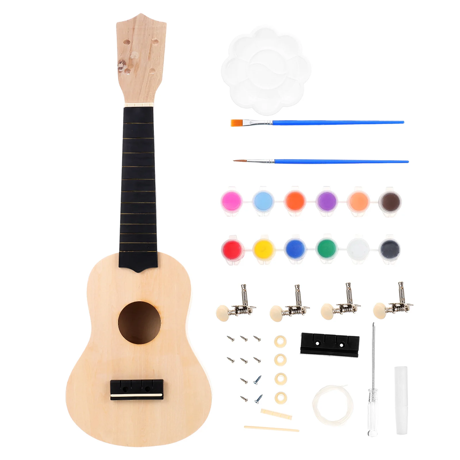 

DIY Ukulele Kit Handmade Wooden Material Assembly Guitar Set Kids Crafts Supplies Musical Instruments Ukulele Suite