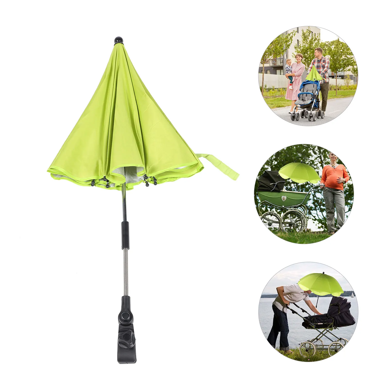 

Universal Stroller Parasol Uv Protection Detachable Pushchair Umbrella With Clamp For Cart Wheelchair Bike Sunshade Cover
