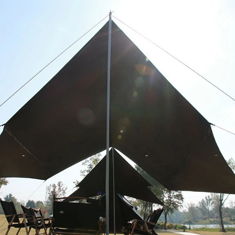 Extra Large Rainproof Sun Proof butterfly Shaped Hexagonal Camping Vinyl Picnic Beach Canopy Canopy Tent