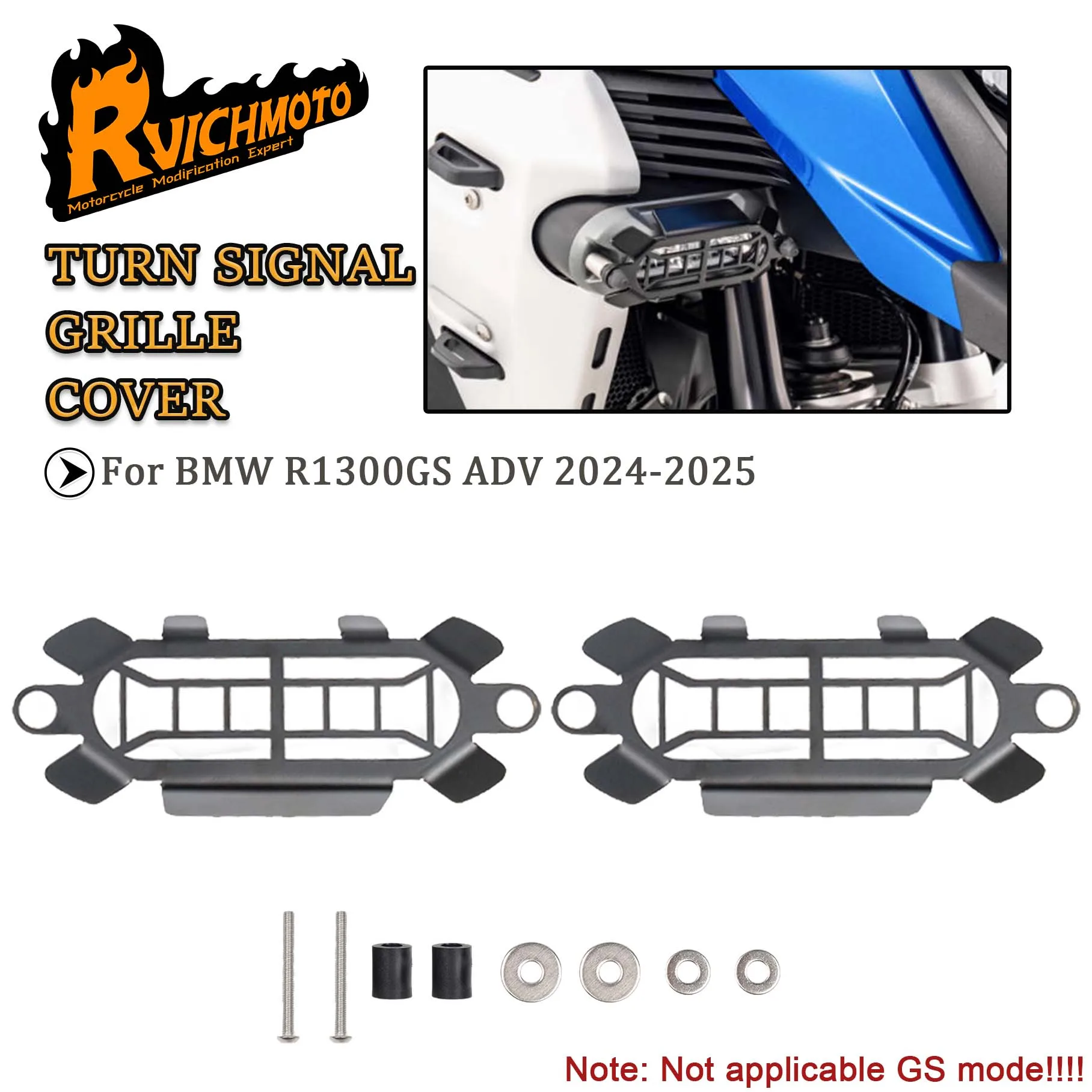 Motorrad-Blinker-Schutzgitter Lampenschutz für BMW R1300GS ADV R 1300GS 1300R Adventure 2024 2025 Zusatzlichtabdeckung