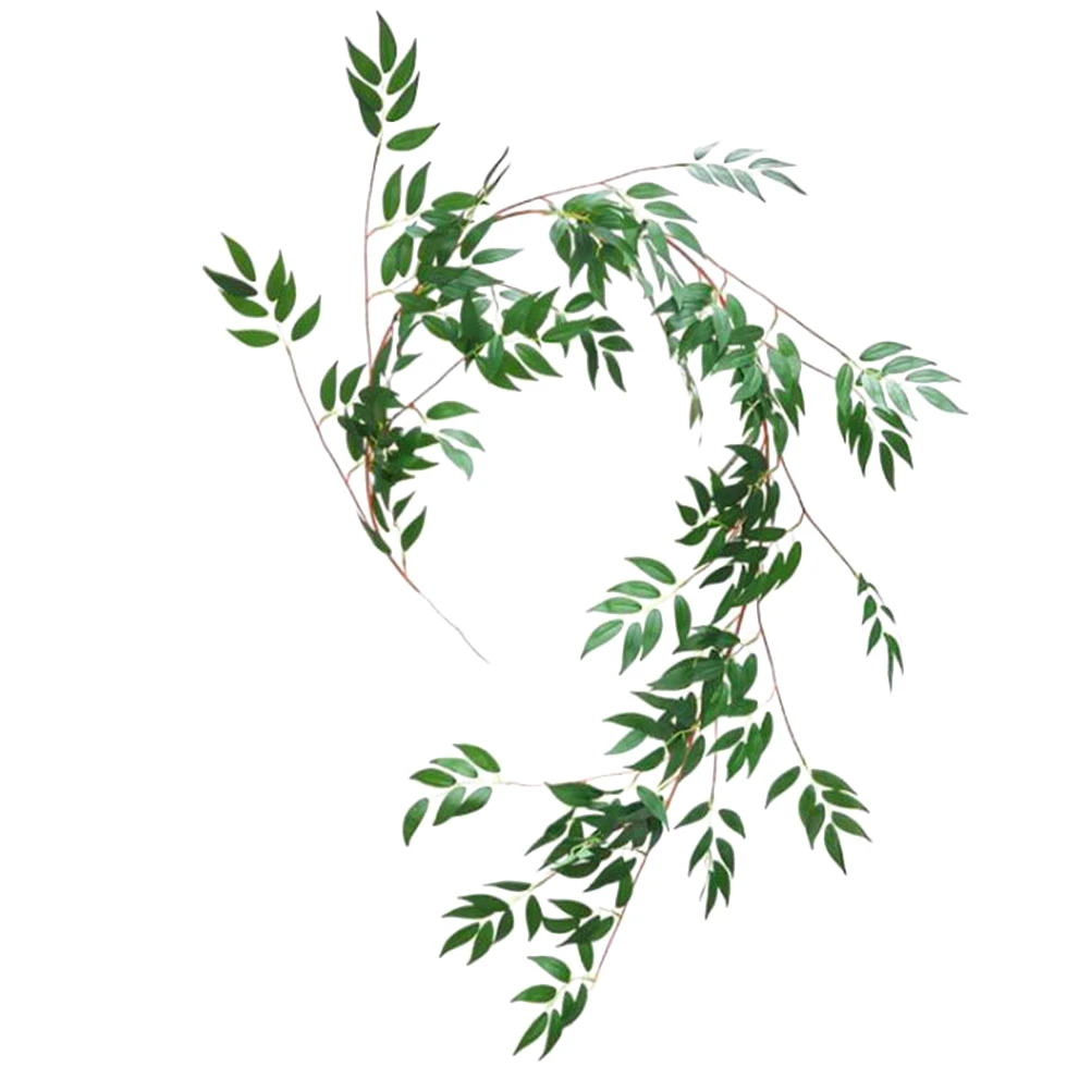 

Artificial Vine Willow Leaves Plants Decor Hanging Foliage Wedding Party Stage Restaurant Office Decorations