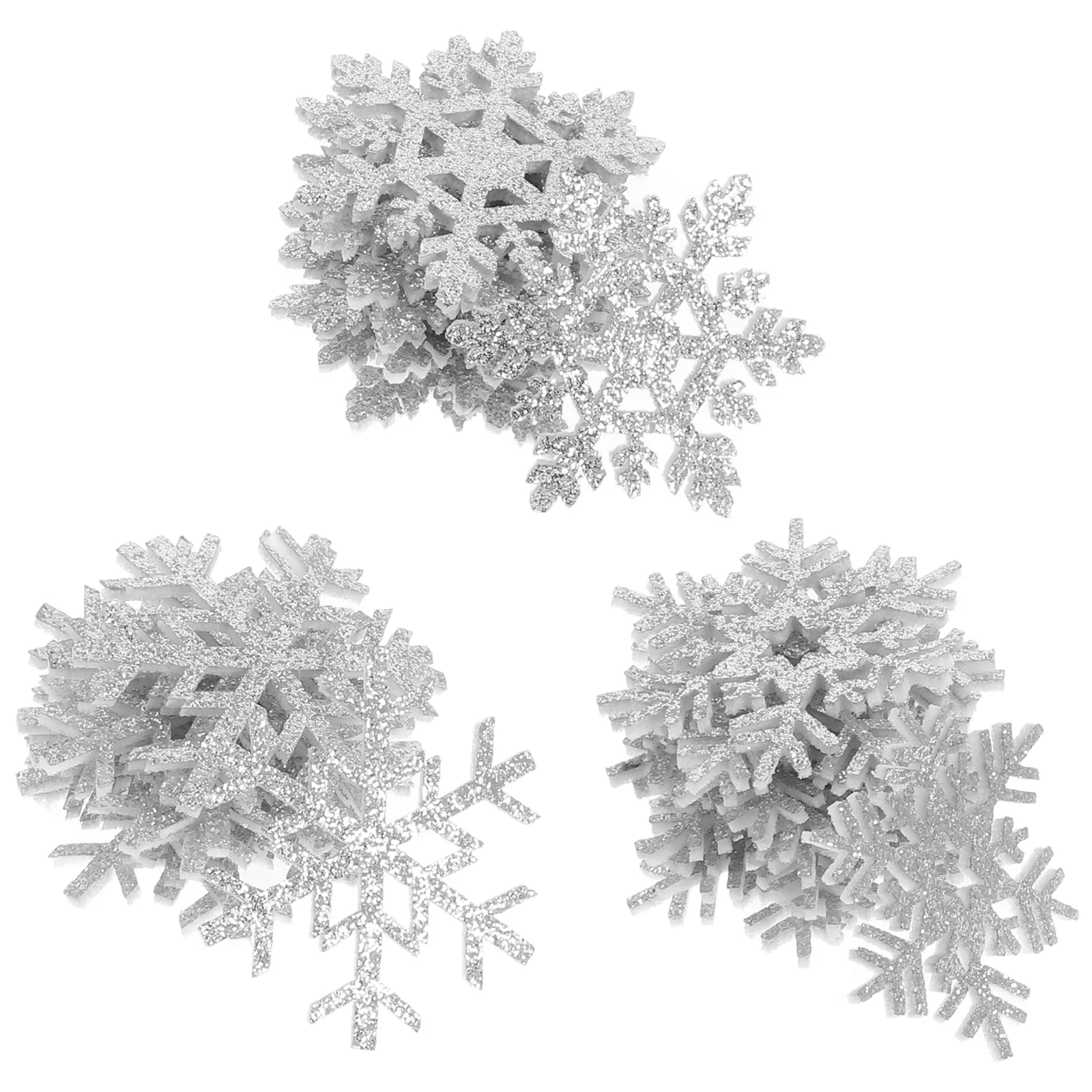 

30 Pcs Snowflake Stickers Clothes Patch Crochet Accessories DIY Headdress Props Clothing Accessory Decorate Sewing