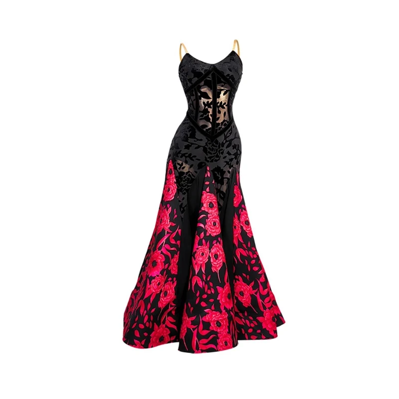 Nowa, ekskluzywna suknia konkursowa do tańca towarzyskiego dla kobiet, standard krajowy, nowoczesne stroje, duża spódnica, tango, walc, kostiumy sceniczne.