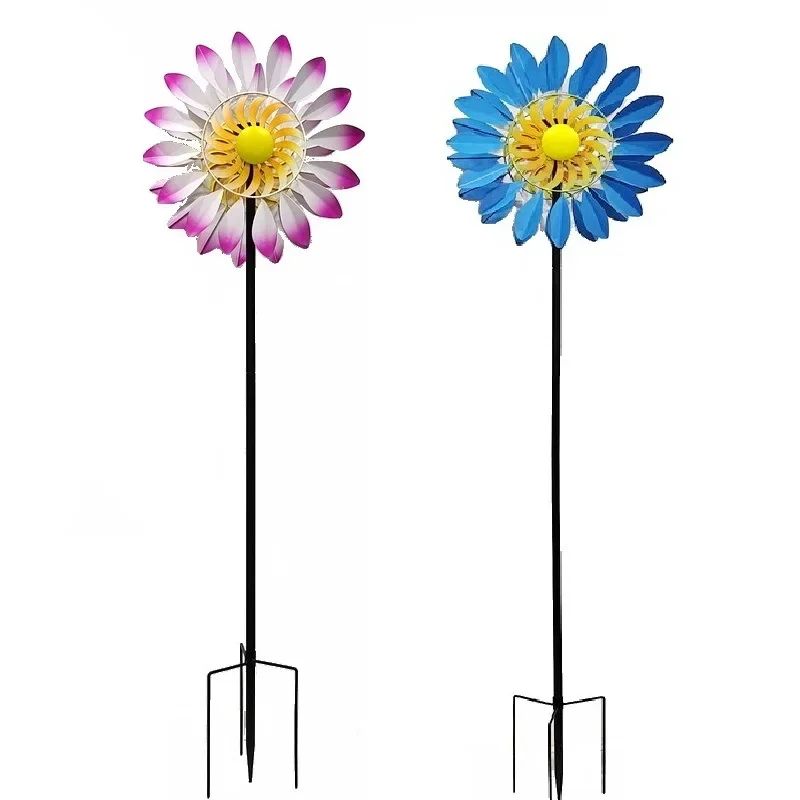 

Outdoor garden ornament atmosphere decoration wrought iron windmill floor plug