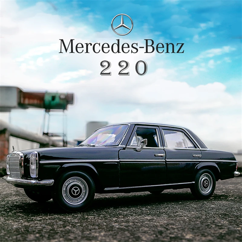 

Классическая модель автомобиля WELLY 1:24 Mercedes Benz 220 из сплава, имитация литых металлических игрушечных автомобилей, Коллекционная модель автомобиля, подарок для детей