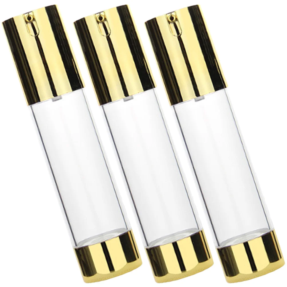 3개 진공 로션 병 에어리스 펌프 리필 가능 여행용 용기 파운데이션 오일용 소형 디스펜서