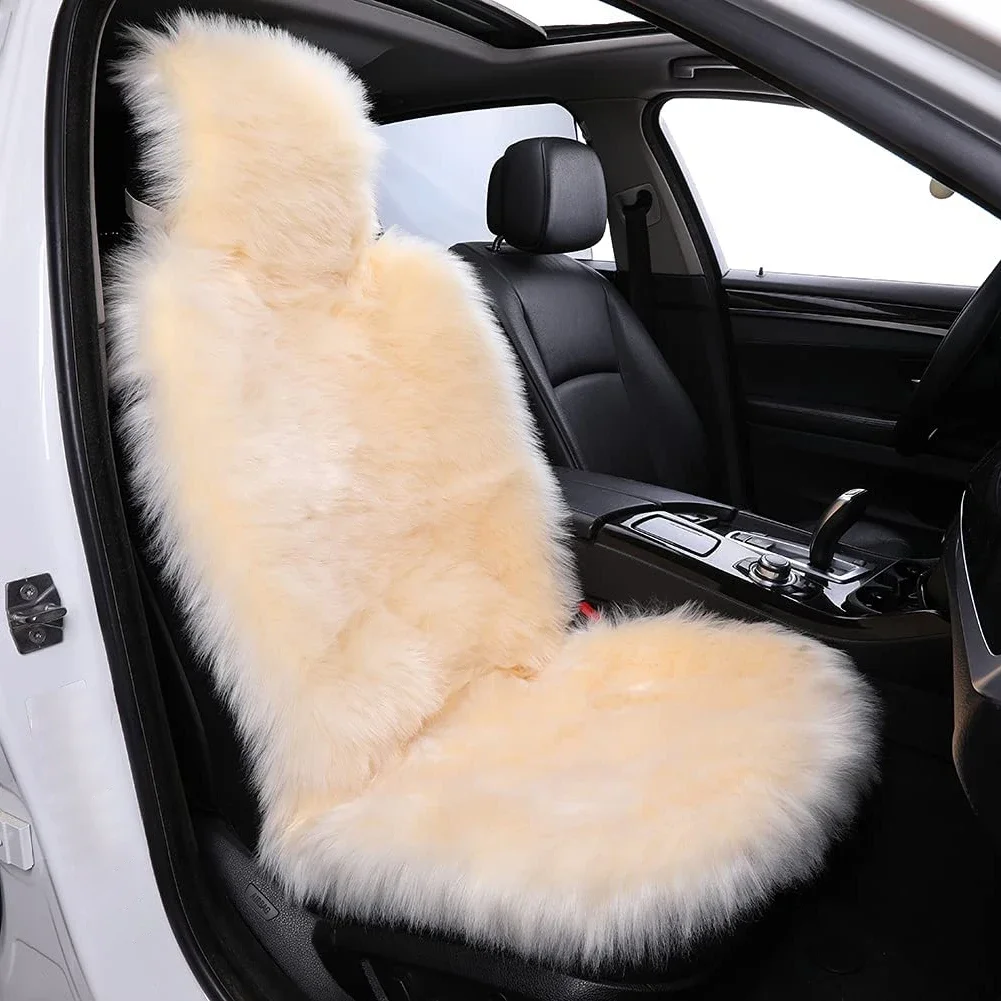 Universal Car Seat Covers Artificial Plush Autumn Winter Warm Fur Seats Cushion for Cars SUV Trucks Auto Interior Accessories