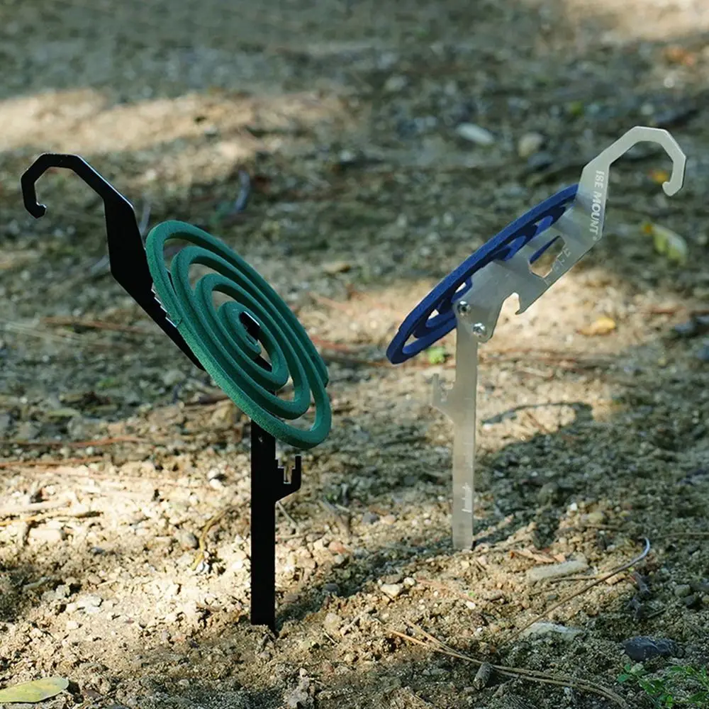 Creative Tent Ground Stakes Foldable Portable Outdoor Tent Nail Stainless Steel Measuring Tape Mosquito Coil Holder