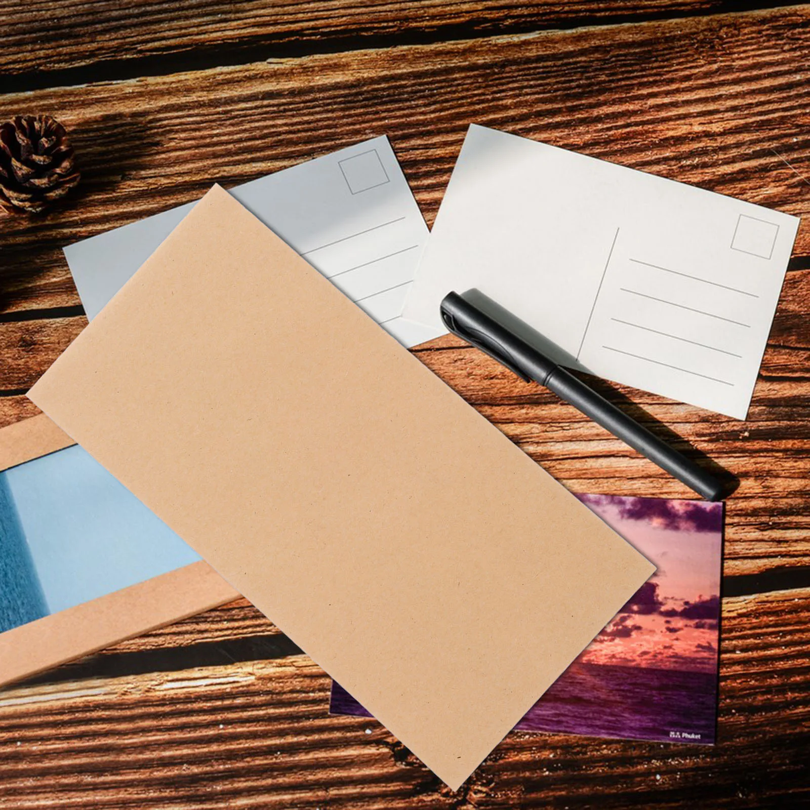 50 قطعة مغلفات الأعمال خفيفة الوزن ورقة رسالة المغلفات لملحقات المكتب تخزين ثابتة بطاقات الرسائل Stamps