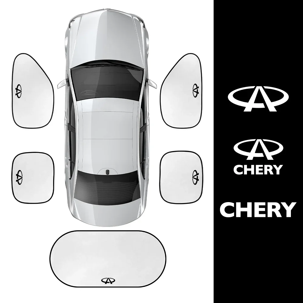 غطاء مظلة نافذة السيارة ، إكسسوارات السيارة لشيري تيجو 2 ، 3 ، 7 ، 4 ، 5x ، كيمو Qq6 ، s21 ، q3 ، فرامل s11 ، A3 ، A5 ، شارة ، M11 ، 5 في كل مجموعة