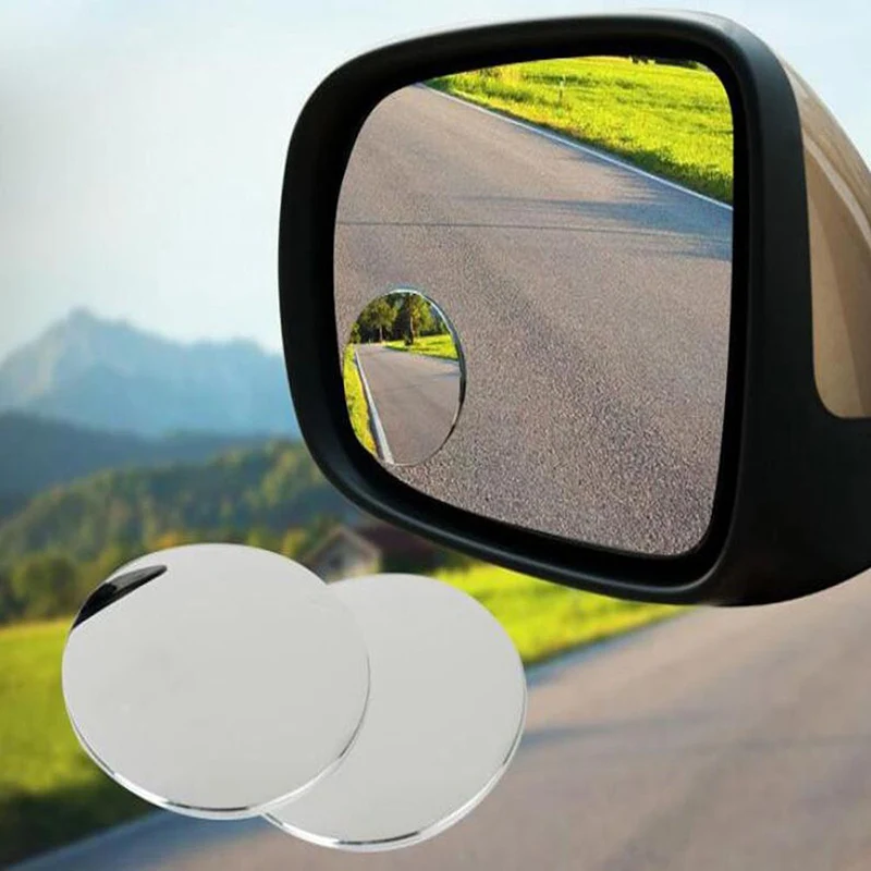 

2Pcs 360 Degree HD Blind Spot Mirror For Car Reverse Frameless Ultrathin Wide Angle Round Convex Rearview Blind Spot Mirror