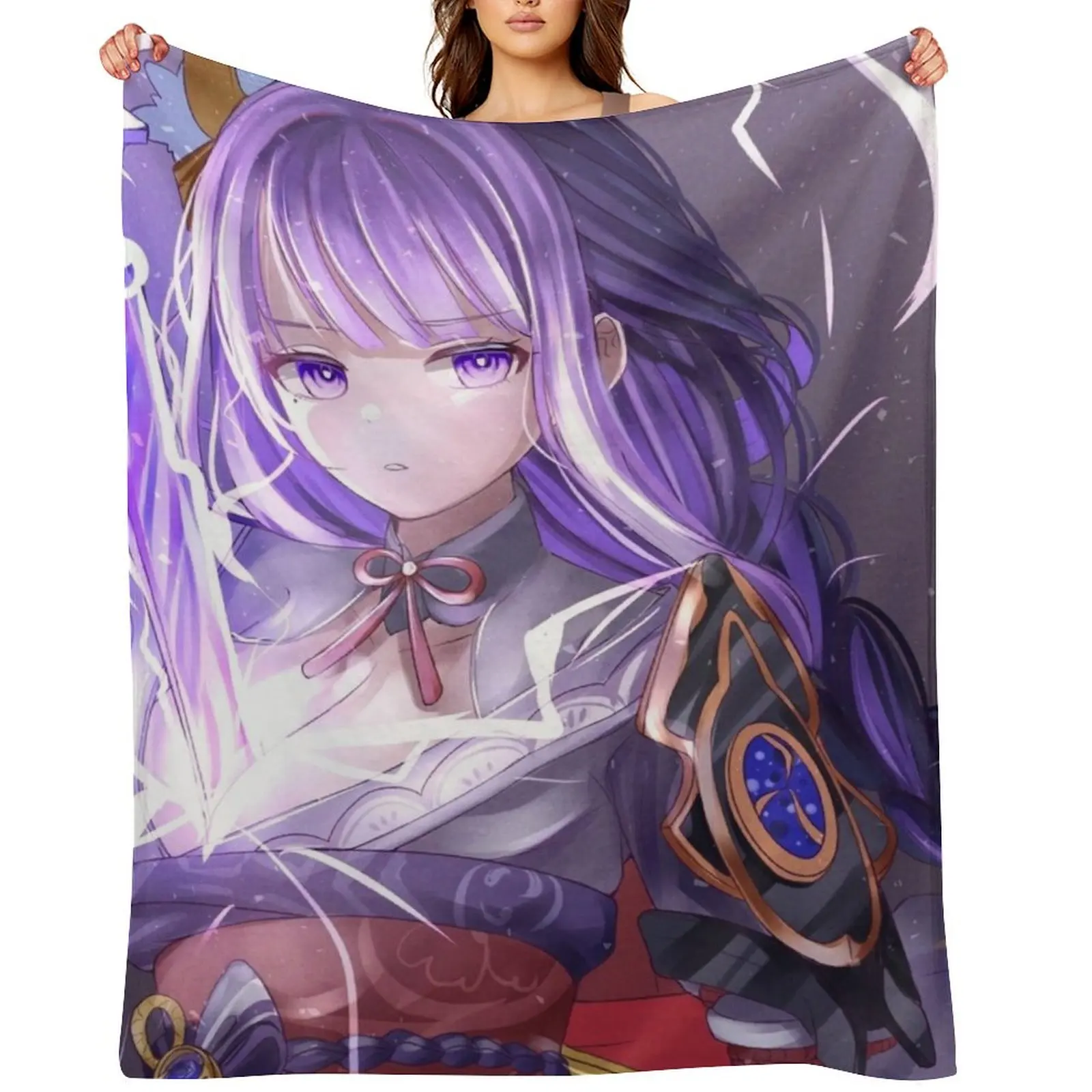 

Raiden Shogun Throw Blanket Fashion Sofas for winter Flannels Cute Blankets