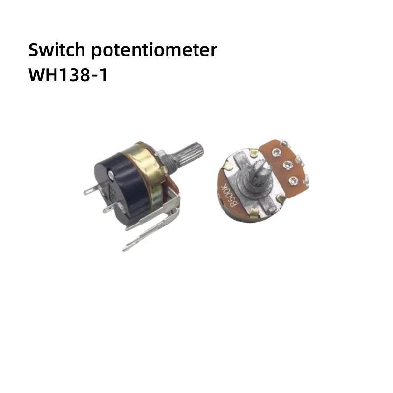 

WH138-1 With Switch Potentiometer RV Dimming Speed Control Switch Adjustable Resistor B500K Long Pin