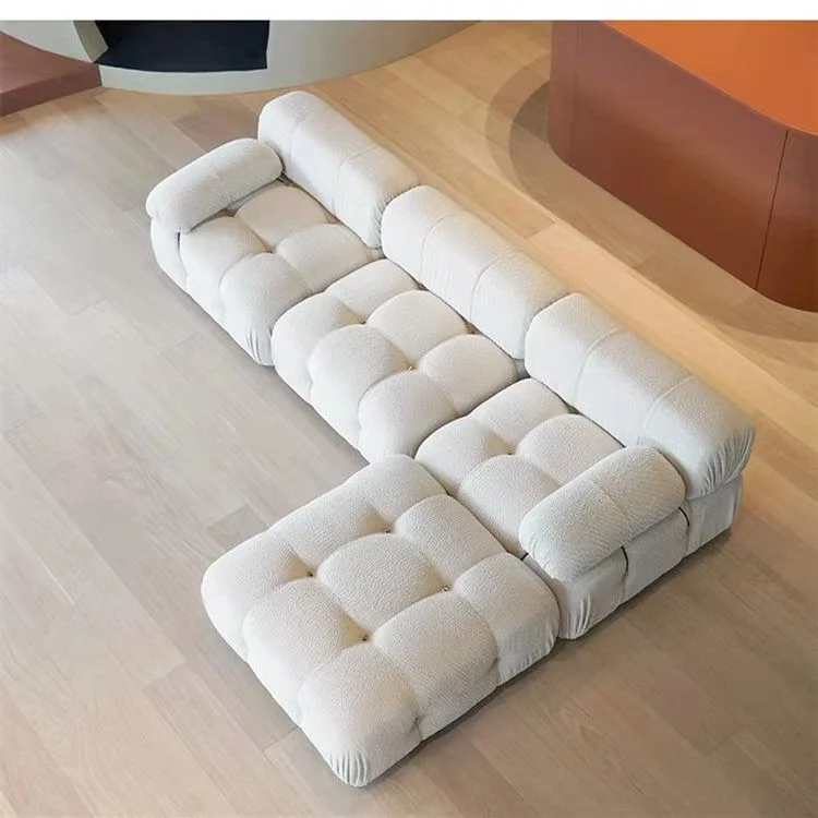 Nordic Lounge Furniture L Shape Modular Sofa Sectional Couch Set Modern Modulable Combination Velvet Sofa with