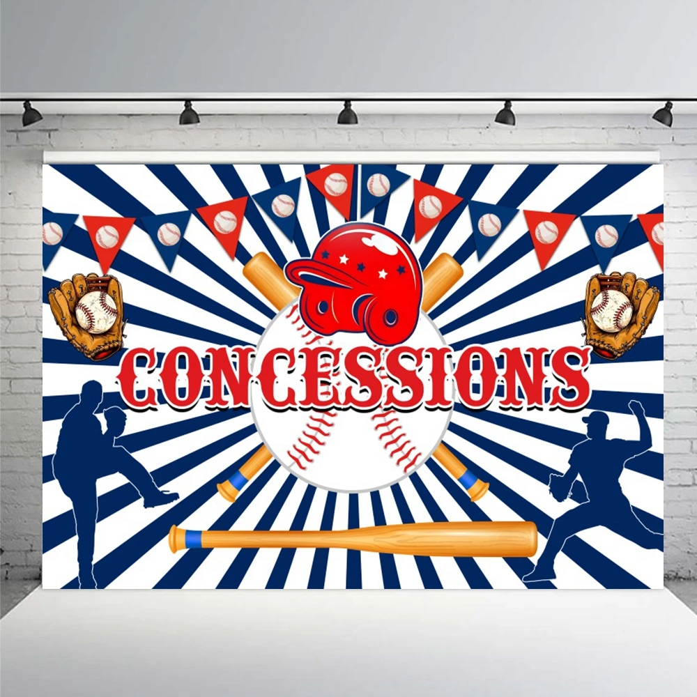 Baseball Sport Theme Backdrop Photography Customized Game Sports Kids Birthday Party Decor Newborn Baby Shower Background Studio