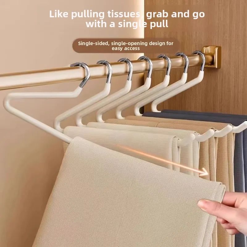 special non-marking pants clip for household hanging pants hanger, non-slip Z-shaped wardrobe, built-in storage artifact