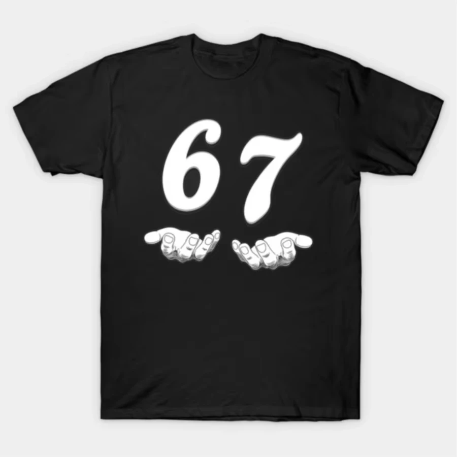 67 Styles Unisex Hip-Hop Street-Style Kurzarm-T-Shirts aus Reiner Baumwolle Herren-T-Shirts Lässig Locker Sitzend Modisches Oberteil