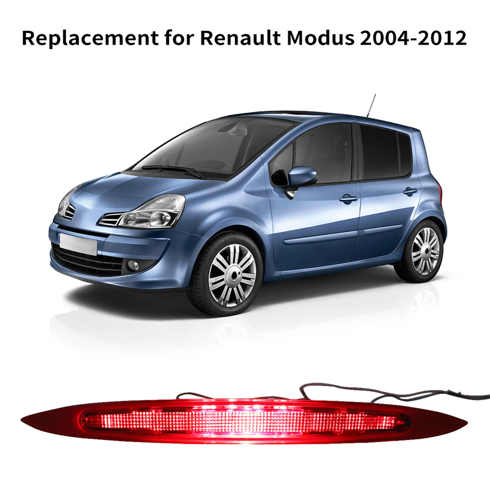 

Третий стоп-сигнал, дополнительный задний стоп-сигнал, высокий стоп-сигнал, замена стоп-сигнала для Renault Modus 2004-2012, 8200219415