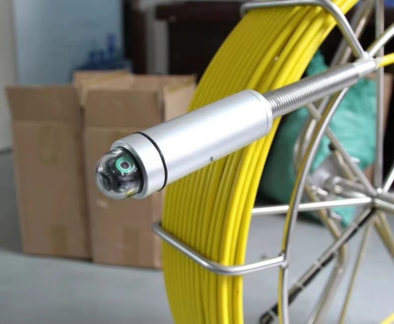 Sistema di telecamere per ispezione tubi impermeabili CR110-7YA con DVR, cavo in fibra di vetro da 60 m o 120 m opzionale