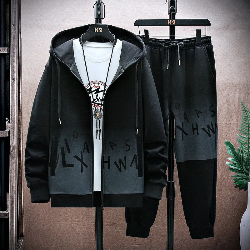 

Windproof 2025 Running Sets Men Autumn Winter Jacket and Pants Complete Windbreaker Style Jogging Hooded Tracksuit 2 Piece Set