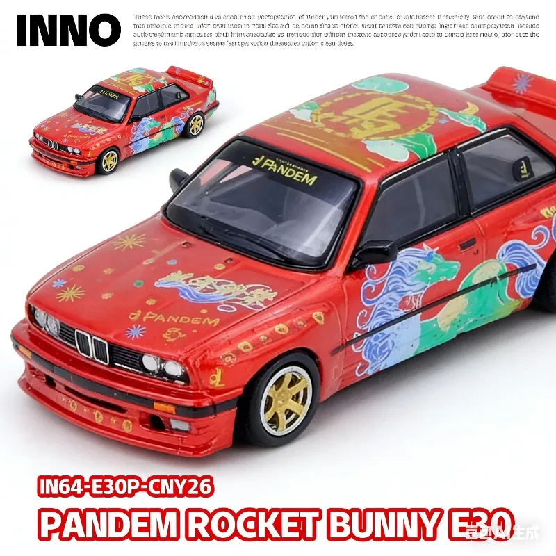 

INNO 1:64 PANDEM ROCKET BUNNY E30 2026 Lunar Year Limited Edition Simulation Static Alloy Car Model, Boys' Toy.