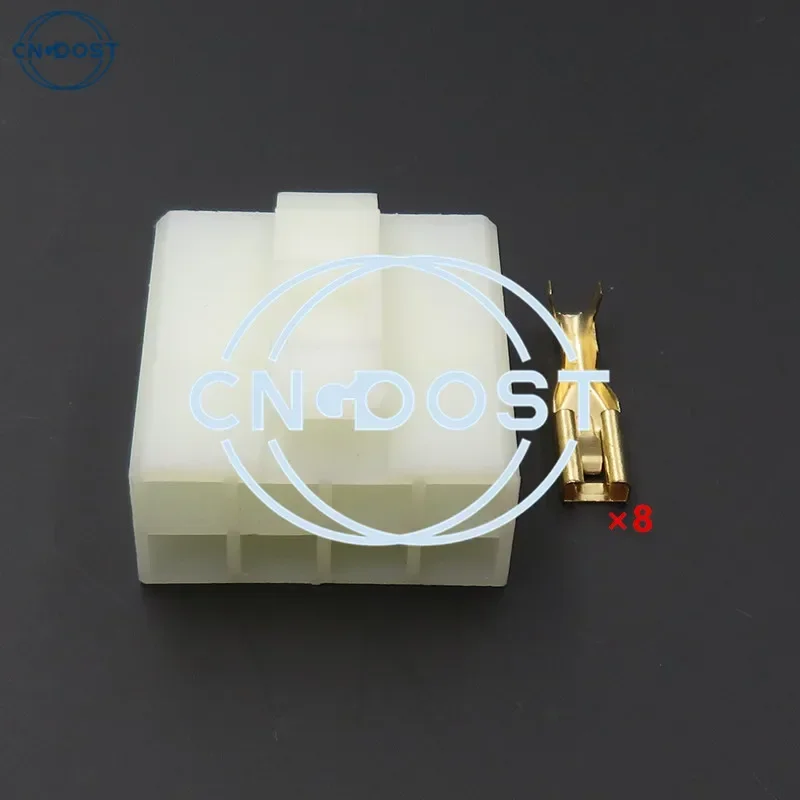 1 Set 8 Hole 3.5 Series AC Assembly White Car Plug Automobile Unsealed Connector Electric Cable Plastic Houing Adapter