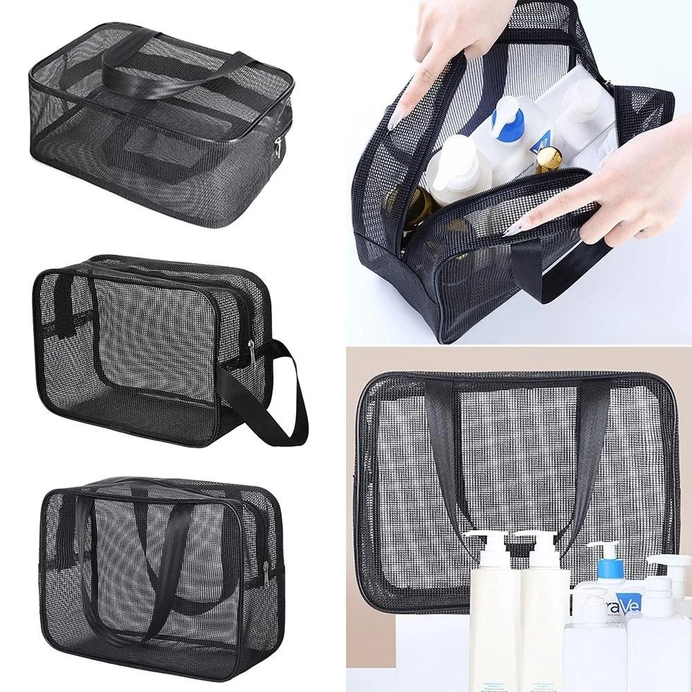 Quick Dry Beach Tote Bag Easily Carry Mesh Shower Quick Dry Shower Mesh Shower Bag Storage Bag