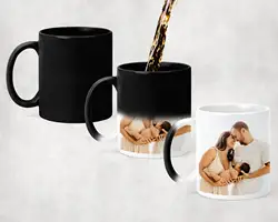 Personalised Gift Mug ,Any Photo Logo Image Text, Photo Surprise Mug 350ml Ceramic magic office tea cups and mugs