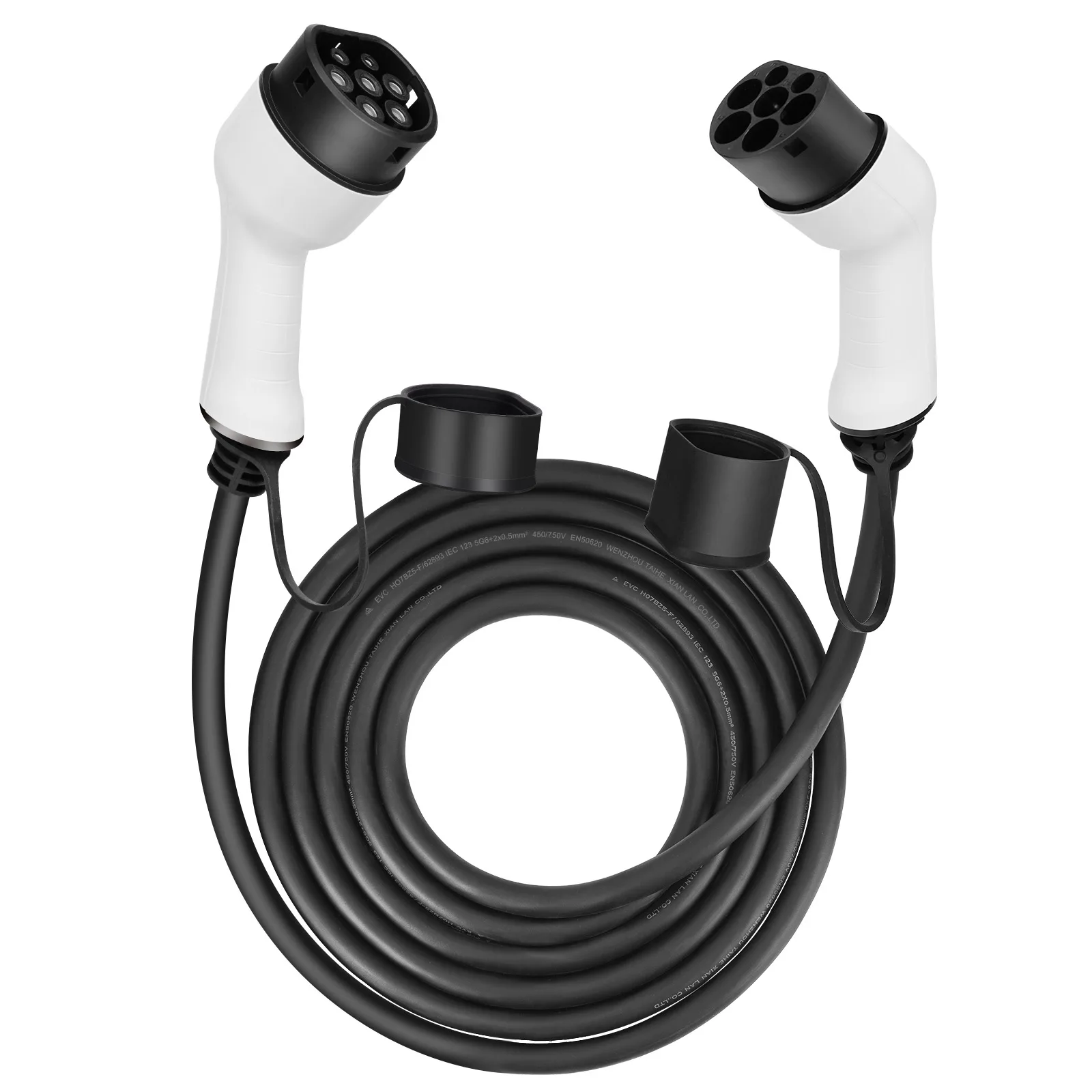 Kabel do ładowania pojazdów elektrycznych Teschev 32A 7KW Typ 2 do Typ 2, 11kW 16A 3-fazowy, tryb 3, IEC 62196-2, do stacji publicznych dla pojazdów elektrycznych i PHEV. — 2