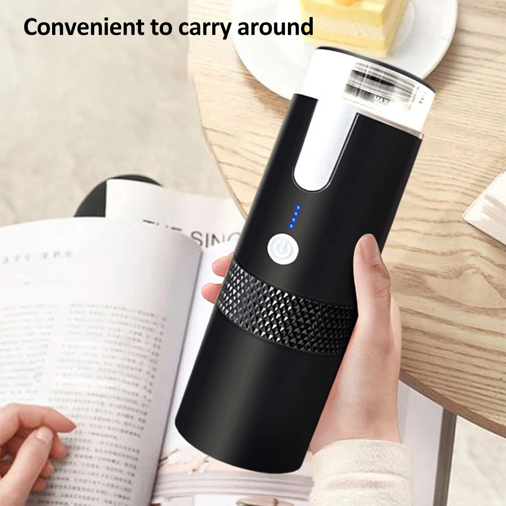 Portable Coffee Maker, 170mL Wireless Electric Espresso Machine Mini Rechargeable Capsule Coffee Machine for Car Home Travel