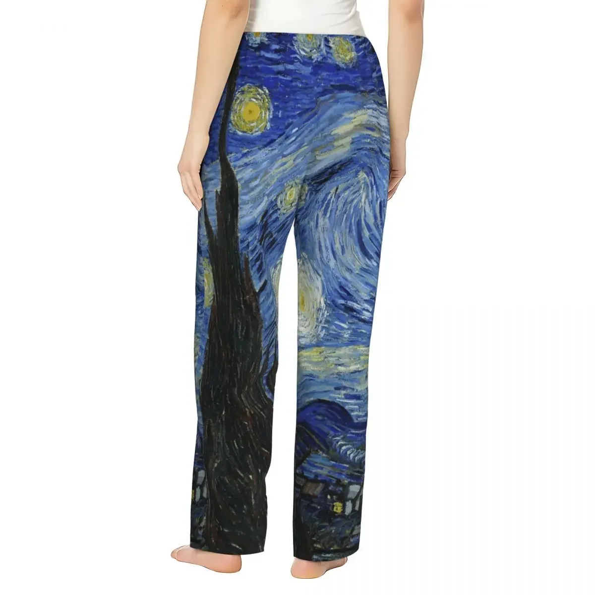 Custom Starry Night - Vincent Van Gogh Women Pajama Pants Lounge Sleep Sleepwear Bottoms with Pockets