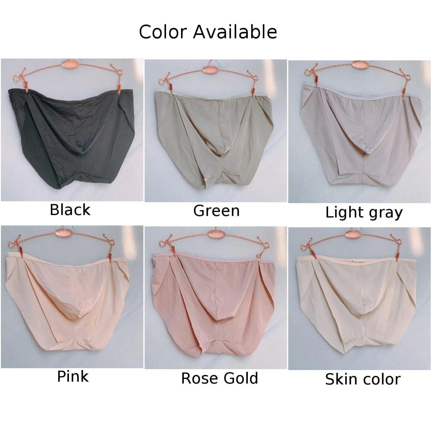 1pc Men's Underwear Lingerie Sexy Ice Silk Briefs Shorts Underpants Breathable U-Convex Pouch Low Waist Man Panties