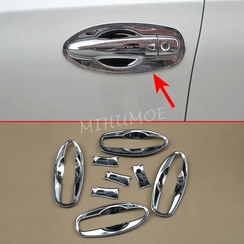 

For 2014-2022 Nissan Rogue X-Trail T32 ABS Chrome 4Pcs Door Handle Bowl Cover Protector