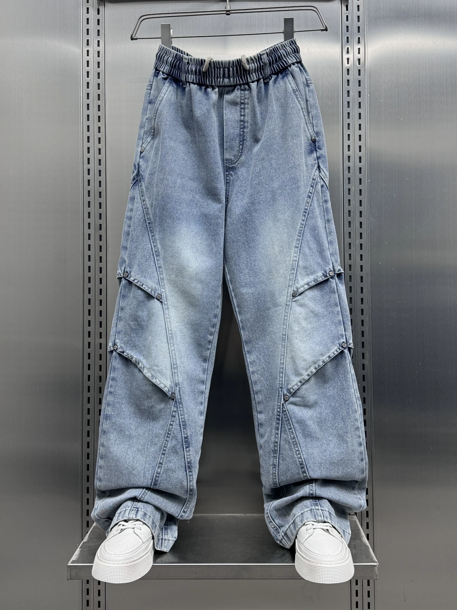

Trendy American Sle Men's Flared Jeans Casual Loose Straight Leg Pants Haome Spring New Arrival Long Trousers
